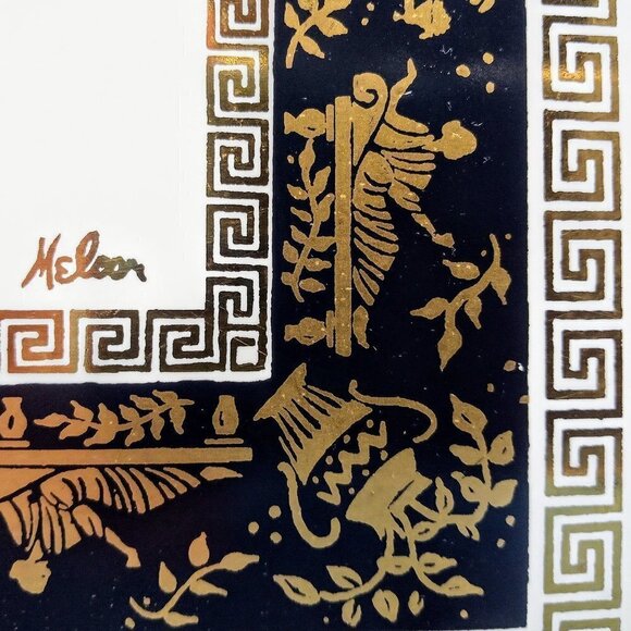 Melcor American Walnut Charcuterie Cheese Greek Key Tile Board - Picture 5 of 5